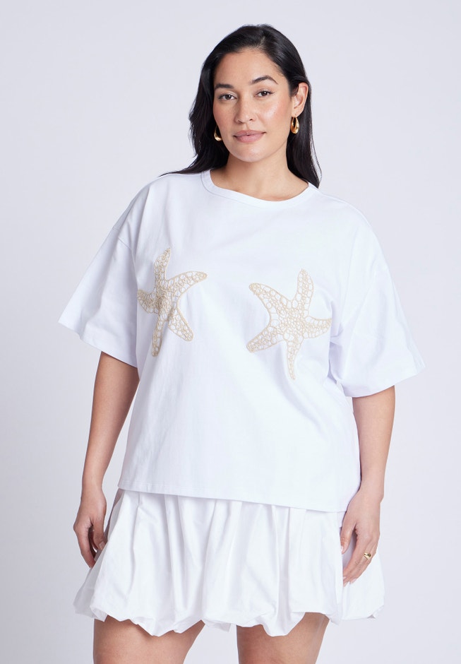 Embroidered Starfish Tee image number 1
