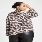 Ruffle Neckline Button Front Top image number null