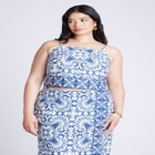 Printed Cropped Tank Top image number null