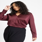 Draped Surplice Top image number null