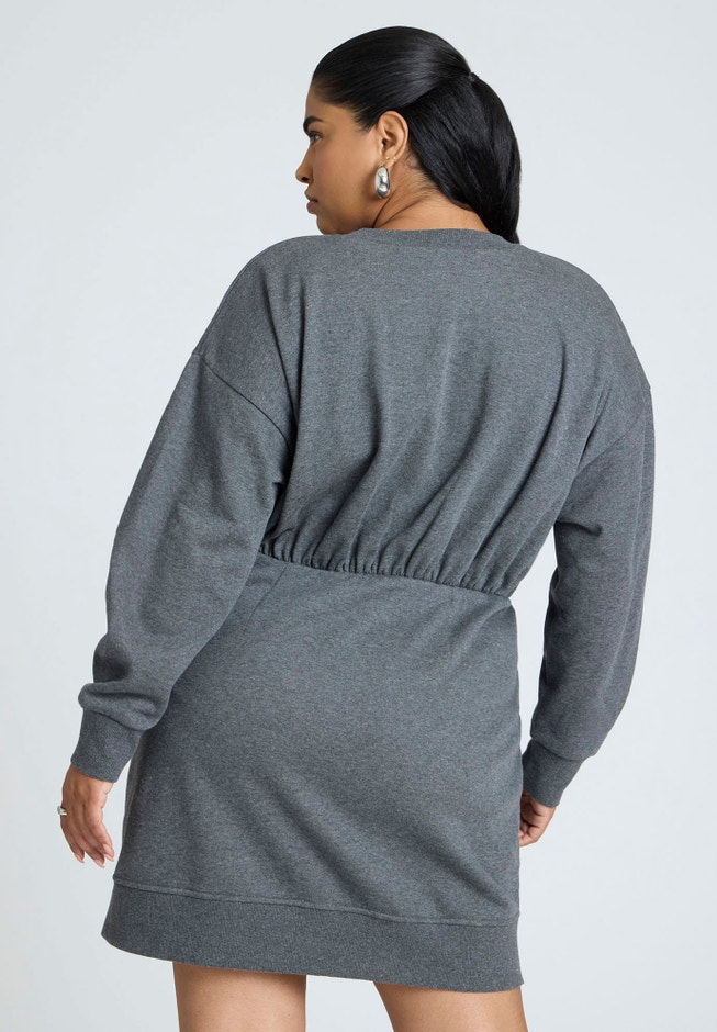 Relaxed Crew Neck Mini Dress image number 1