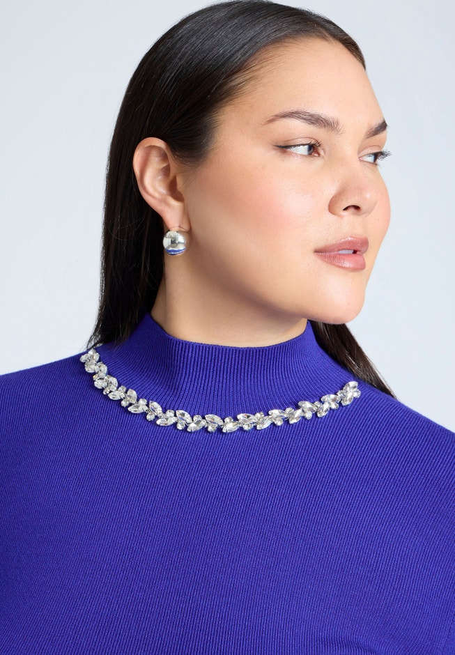 Embellished Neckline Sweater image number 3