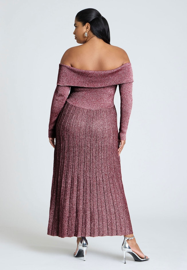 Lurex Off Shoulder Dress image number 1