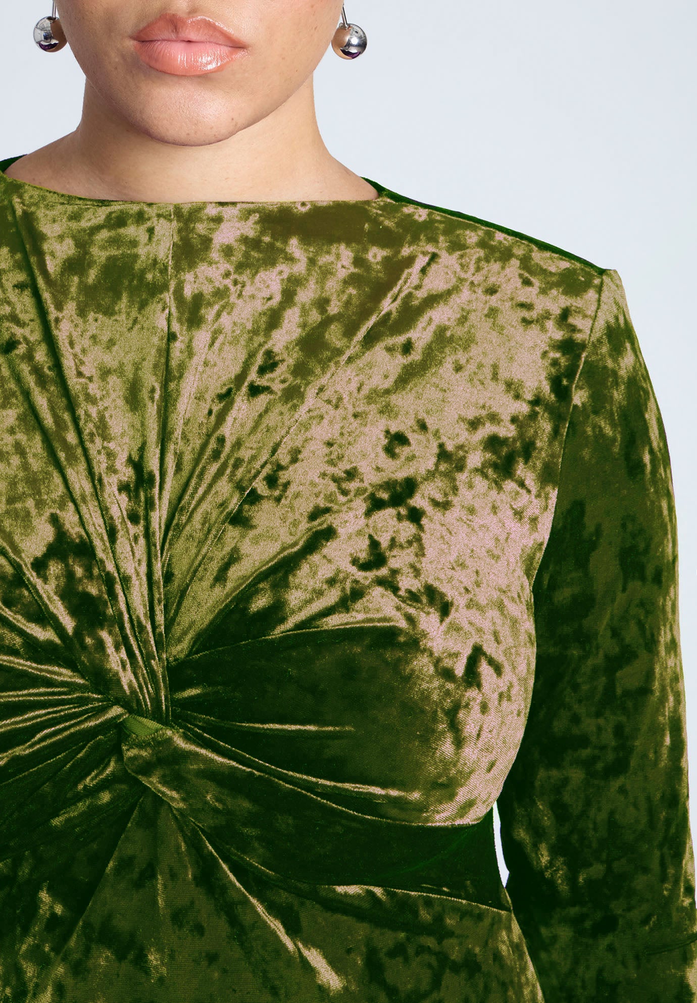 Twist Bodice Velvet Maxi Dress image number 3