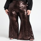 Sequin Flare Pant image number null