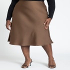 Satin Midi Skirt image number null