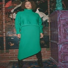 Asymmetrical Ribbed Knit Skirt image number null