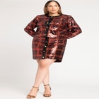 Plaid Sequin Skirt image number null