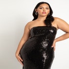 Sequin Gown with Slit image number null