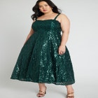 Flare Sequin Dress image number null