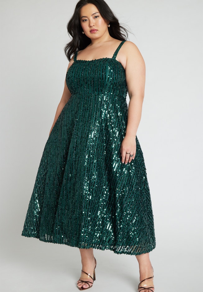 Flare Sequin Dress image number 1