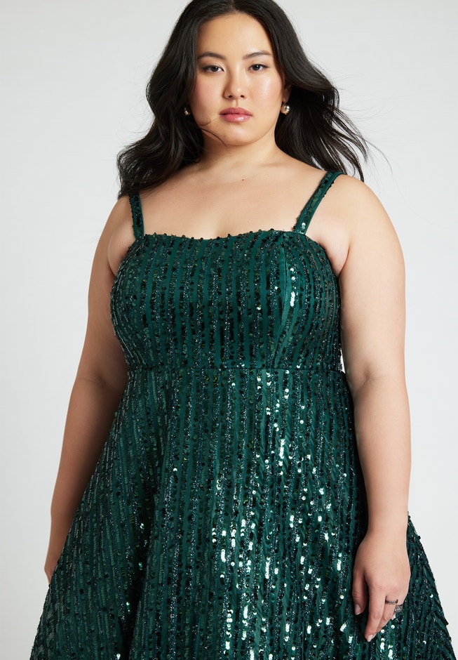 Flare Sequin Dress image number 3