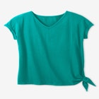 SIDE TIE KNIT TEE image number null