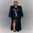 Dramatic Maxi Sequin Skirt With Slit image number null