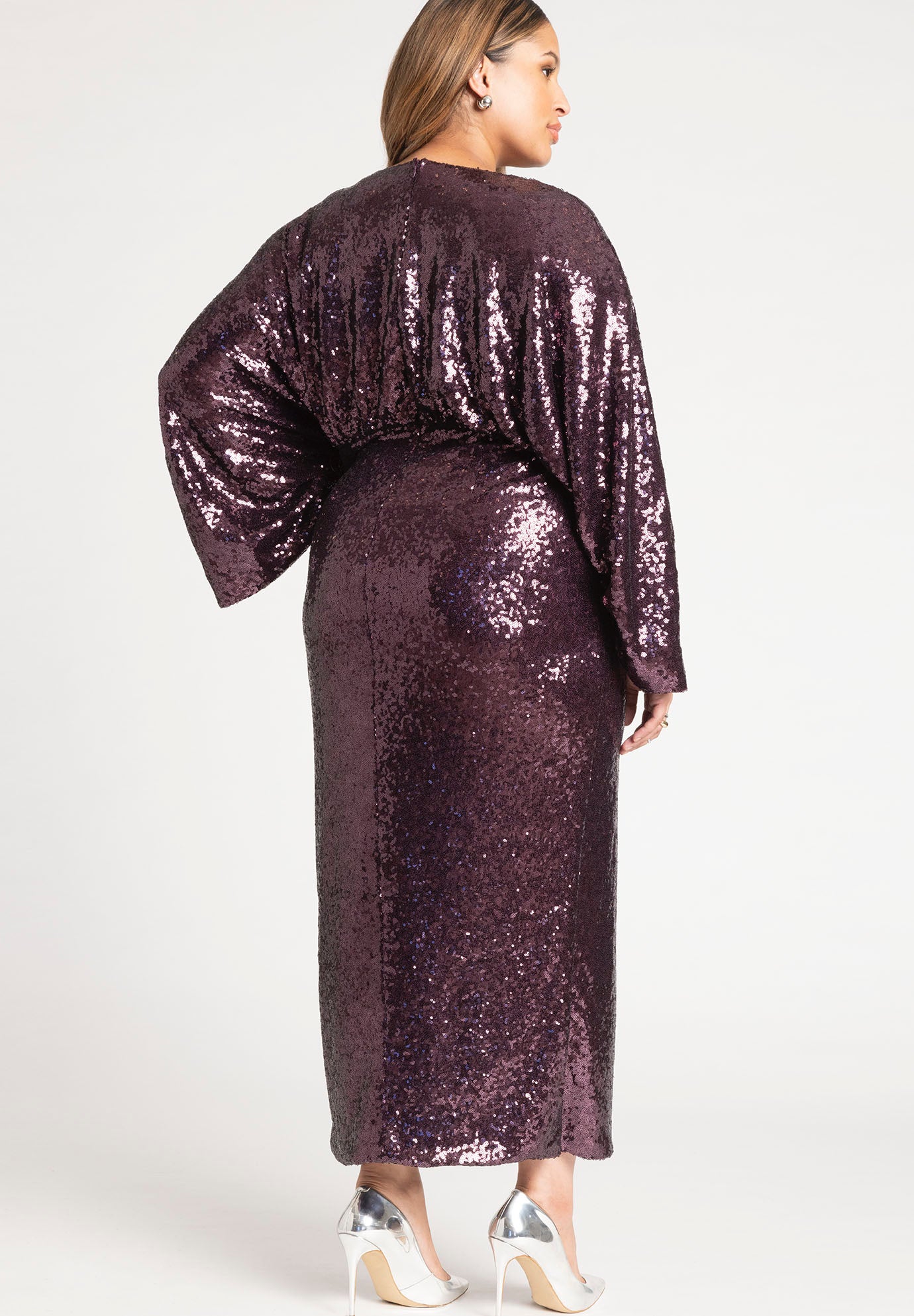Dolman Sleeve Sequin Dress image number 1
