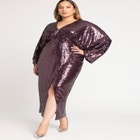 Dolman Sleeve Sequin Dress image number null
