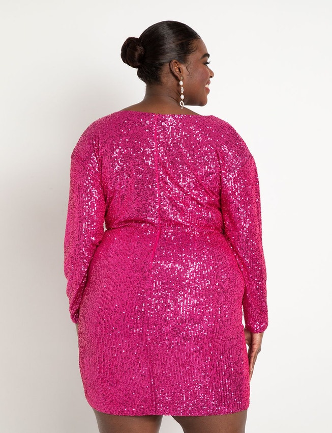 Mini Cowl Sequin Dress image number 2