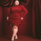 Ruched Sequin Dress image number null