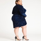 Ruched Sequin Dress image number null