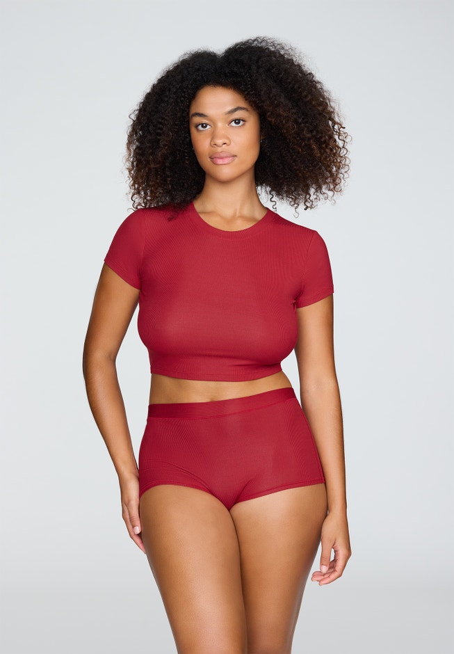The Baby Tee - Modal Silk Rib image number 0