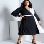 Colorblocked Work Dress image number null