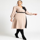 Colorblocked Work Dress image number null