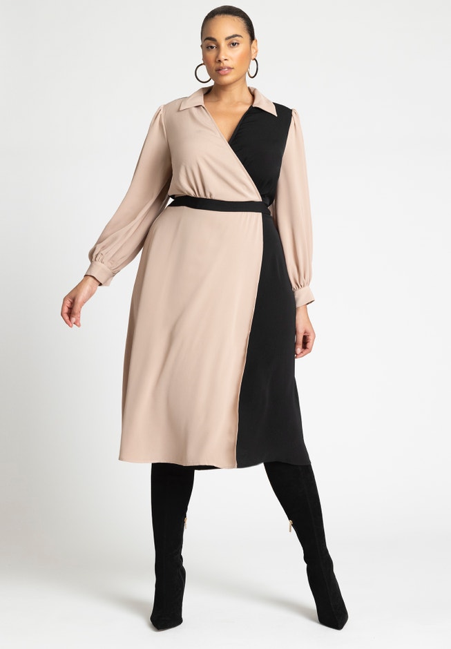 Colorblocked Work Dress image number 0