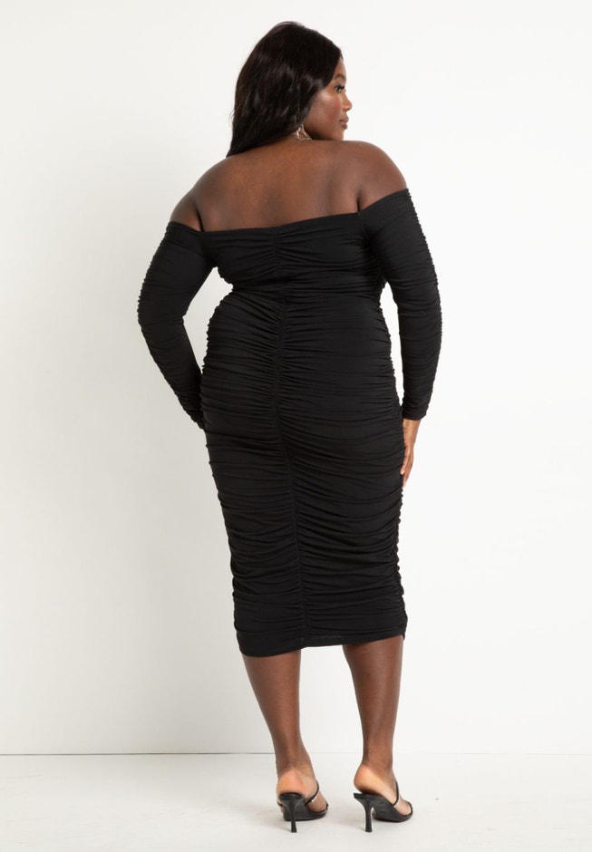 Ruched Off The Shoulder Dress image number 4