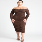 Ruched Off The Shoulder Dress image number null