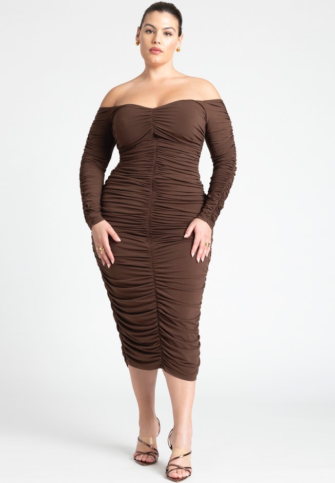 Ruched Off The Shoulder Dress image number 0