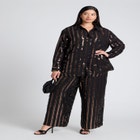 Relaxed Striped Sequin Pant image number null