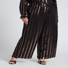 Relaxed Striped Sequin Pant image number null