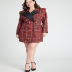 Exaggerated Double Breasted Blazer Dress image number null
