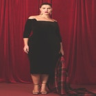 Off The Shoulder Midi Dress image number null