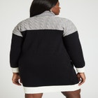 Colorblocked Sweater Mini Dress image number null