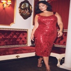 Patterned Sequin Dress image number null