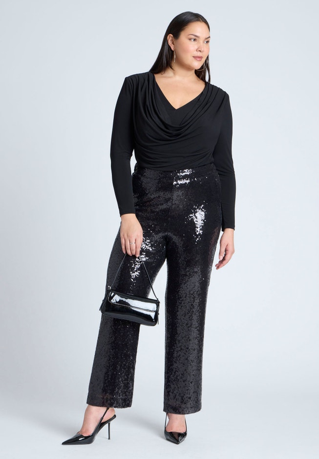 Fitted Sequin Pant image number null