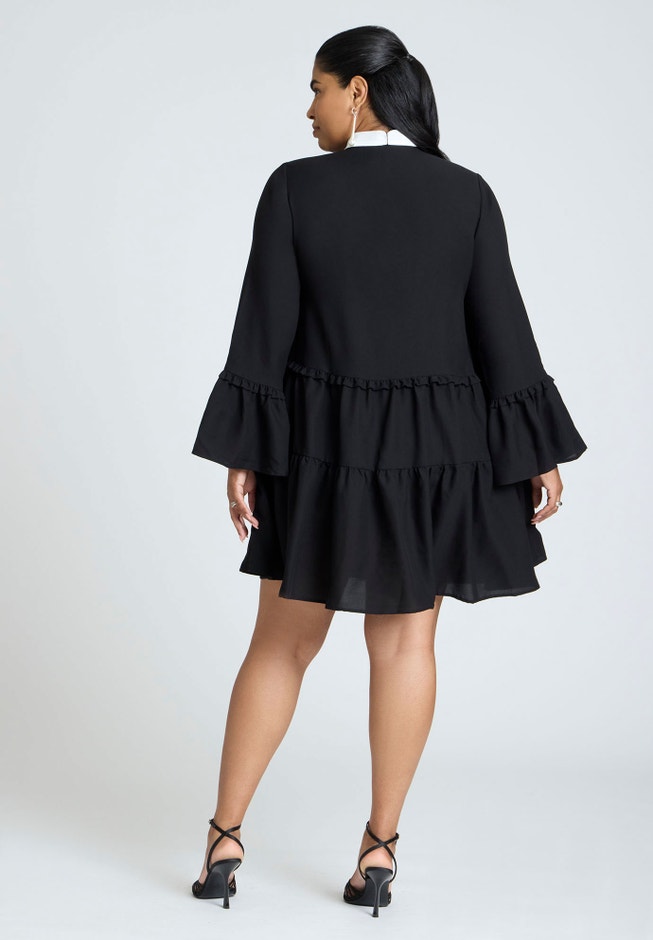 Bow Tie Tiered Mini Dress image number 1