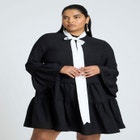 Bow Tie Tiered Mini Dress image number null