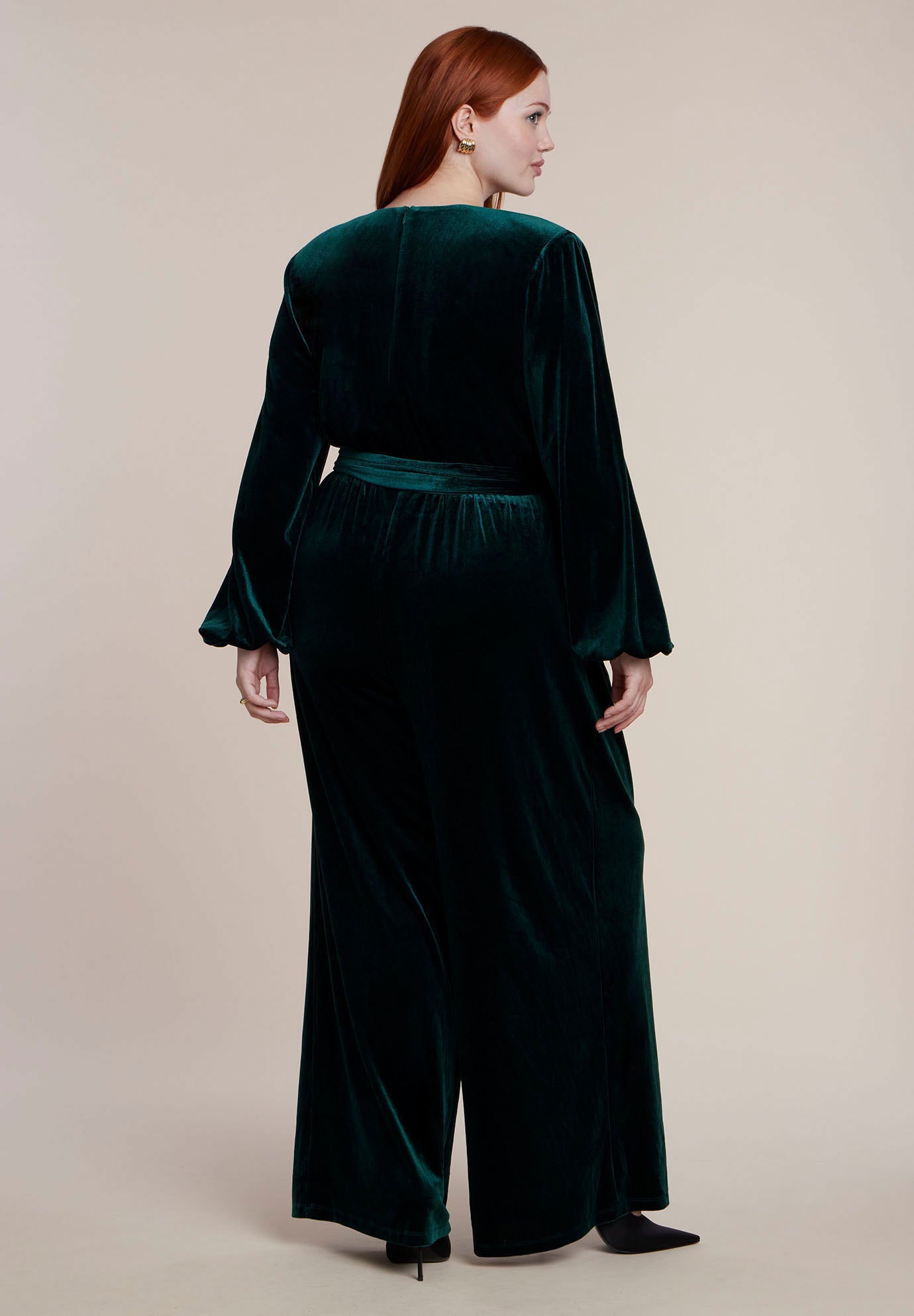 Velvet Wide-Leg Jumpsuit image number 1