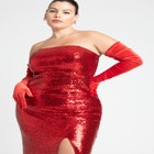 Long Stretch Velvet Gloves image number null