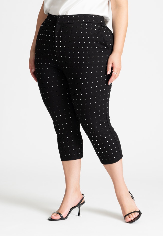 Rhinestone Capri Pant image number 1