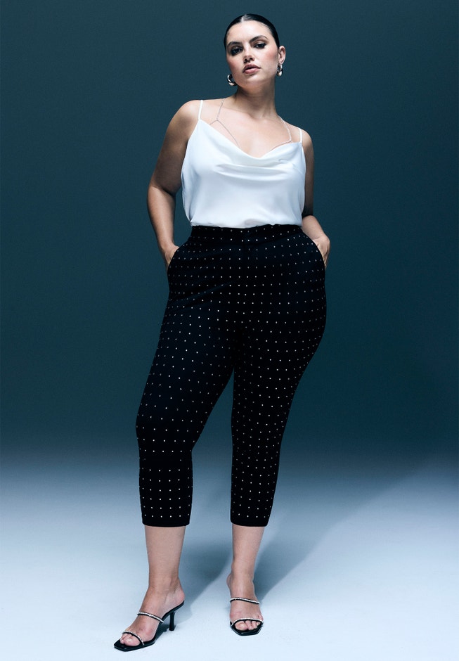 Rhinestone Capri Pant image number 0