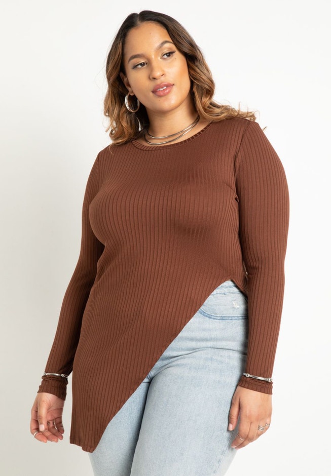 Asymmetrical Ribbed Top image number null