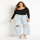 Long Sleeve Slinky Cowl Neck Top image number null