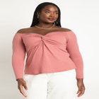 Off The Shoulder Top With Twist image number null
