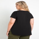 Scoop Neck Tee With Open Sides image number null