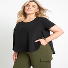 Scoop Neck Tee With Open Sides image number null