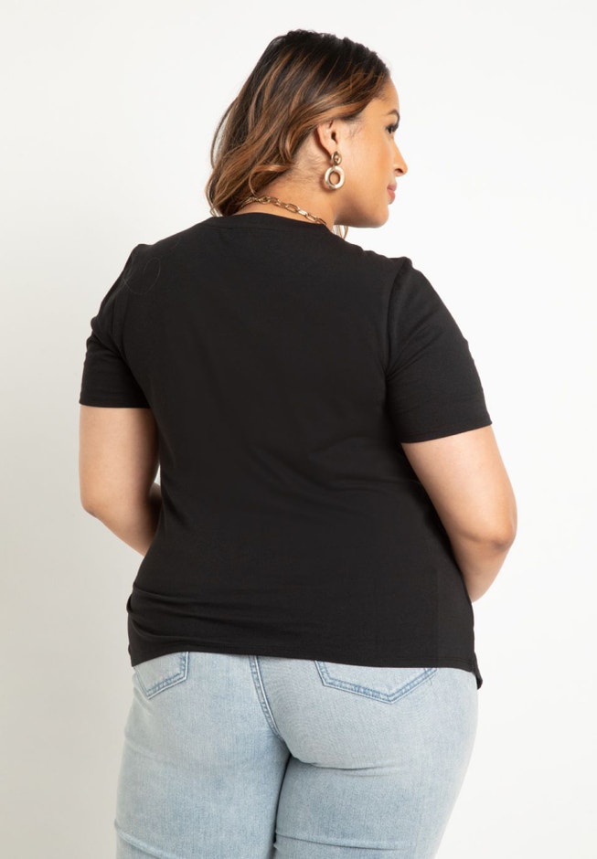 Draped Tee With Asym Hem image number 1