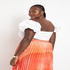 Off The Shoulder Puff Sleeve Top image number null